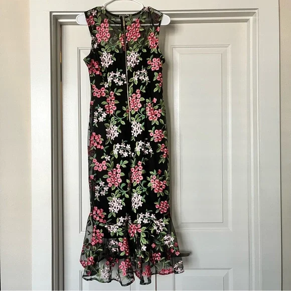 Calvin Klein Pink, Black Floral Dress - Picture 2 of 2